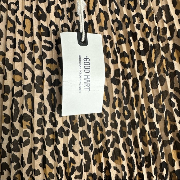 Good Heart leopard  pleated fabric  size S - Picture 9 of 13